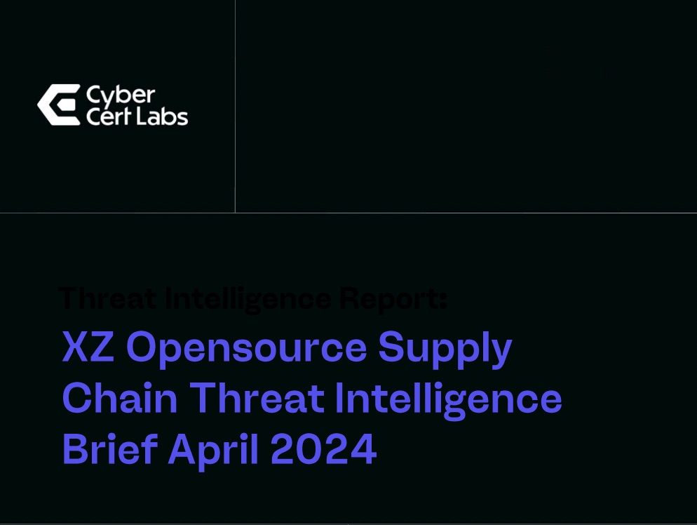 Front page XZ Opensource Supply Chain Threat Intelligence Brief April 2024