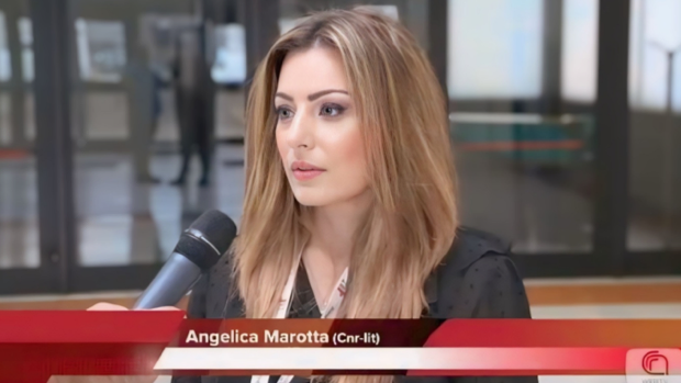 A television interview when she was a researcher at the National Research Council in Pisa
